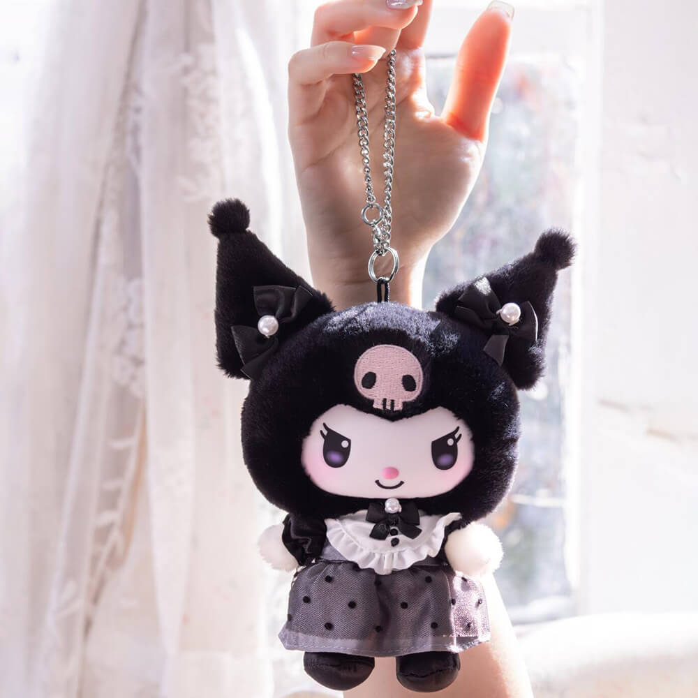 Jirai-Kei-Outfit-Kuromi-Plushie-Doll-Charm