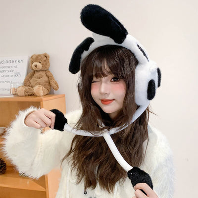 Kawaii-Aesthetic-Black-White-Ear-Warmer-Headband