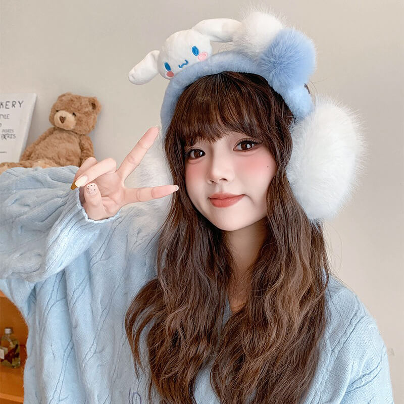 Kawaii-Girl-Winter-Hair-Accessory-Cinnamorll-Earmuffs