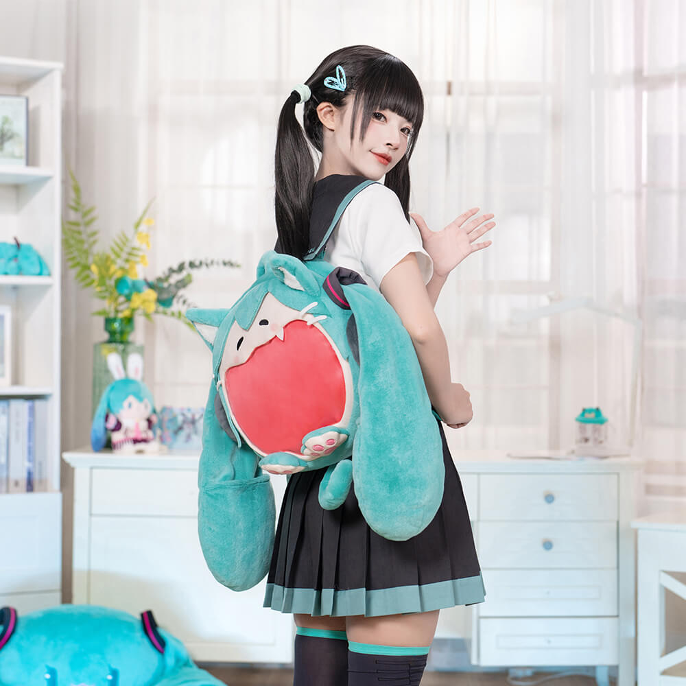 Kawaii-Girly-Hatsune-Miku-Cat-Plush-Backpack