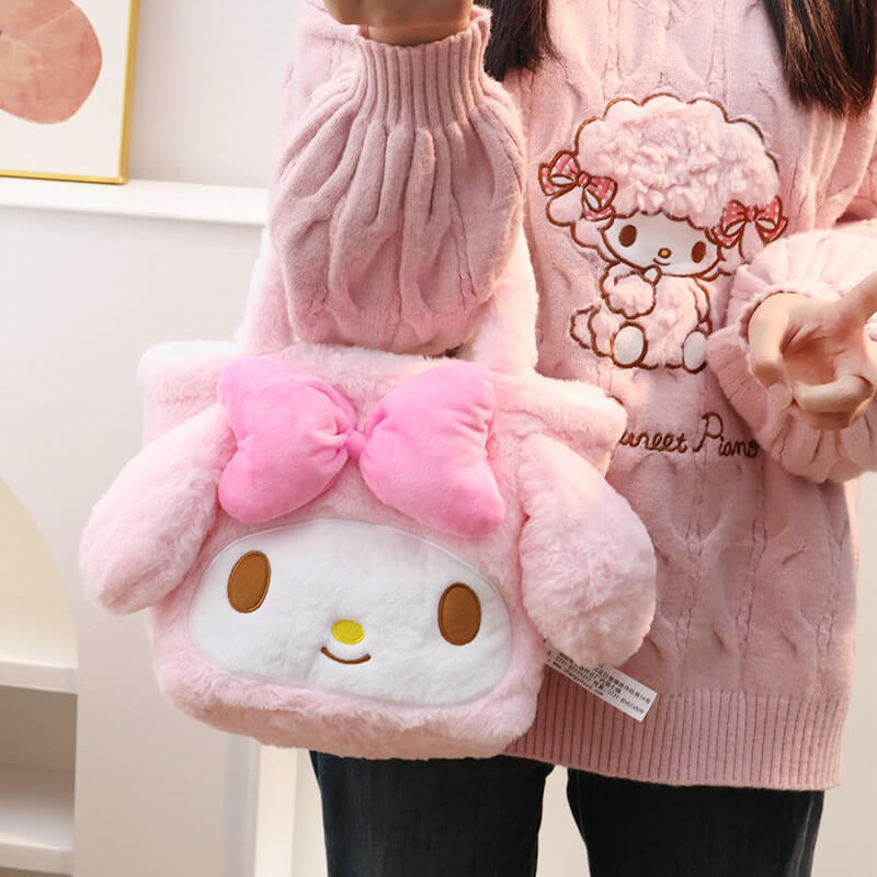 My Melody Reversible Plush Handbag | Two-Sided Characters – KawaiiEnvy