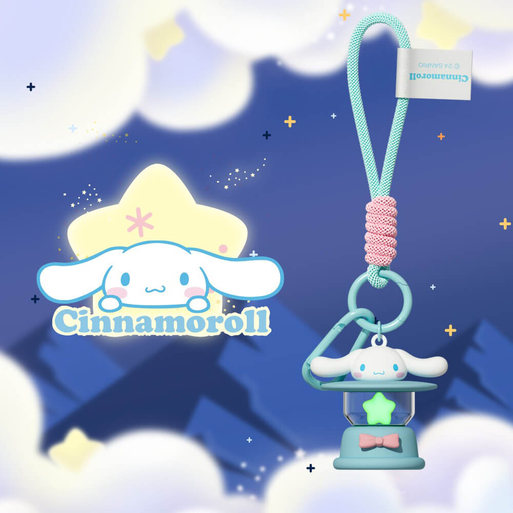 Kerosene-Lamp-Shaped-Blue-Cinnamoroll-Lanyard-Keychain