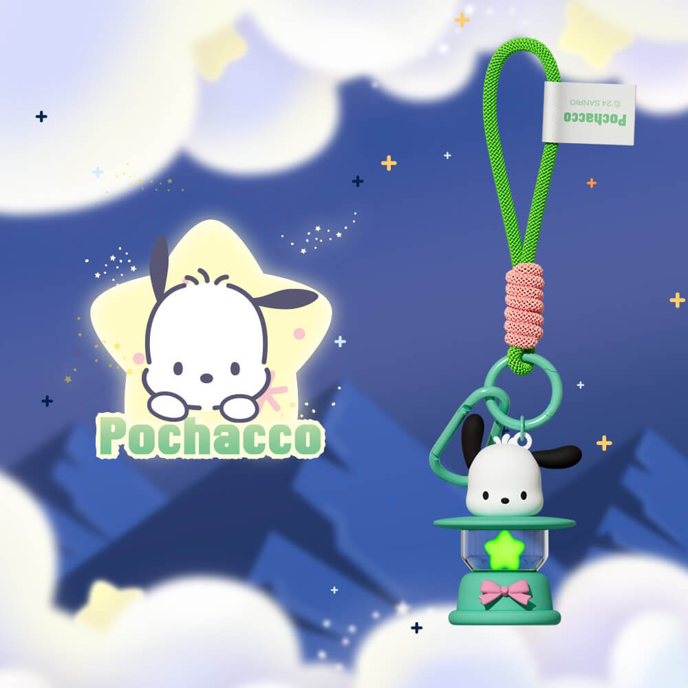 Kerosene-Lamp-Shaped-Green-Pochacco-Lanyard-Keychain