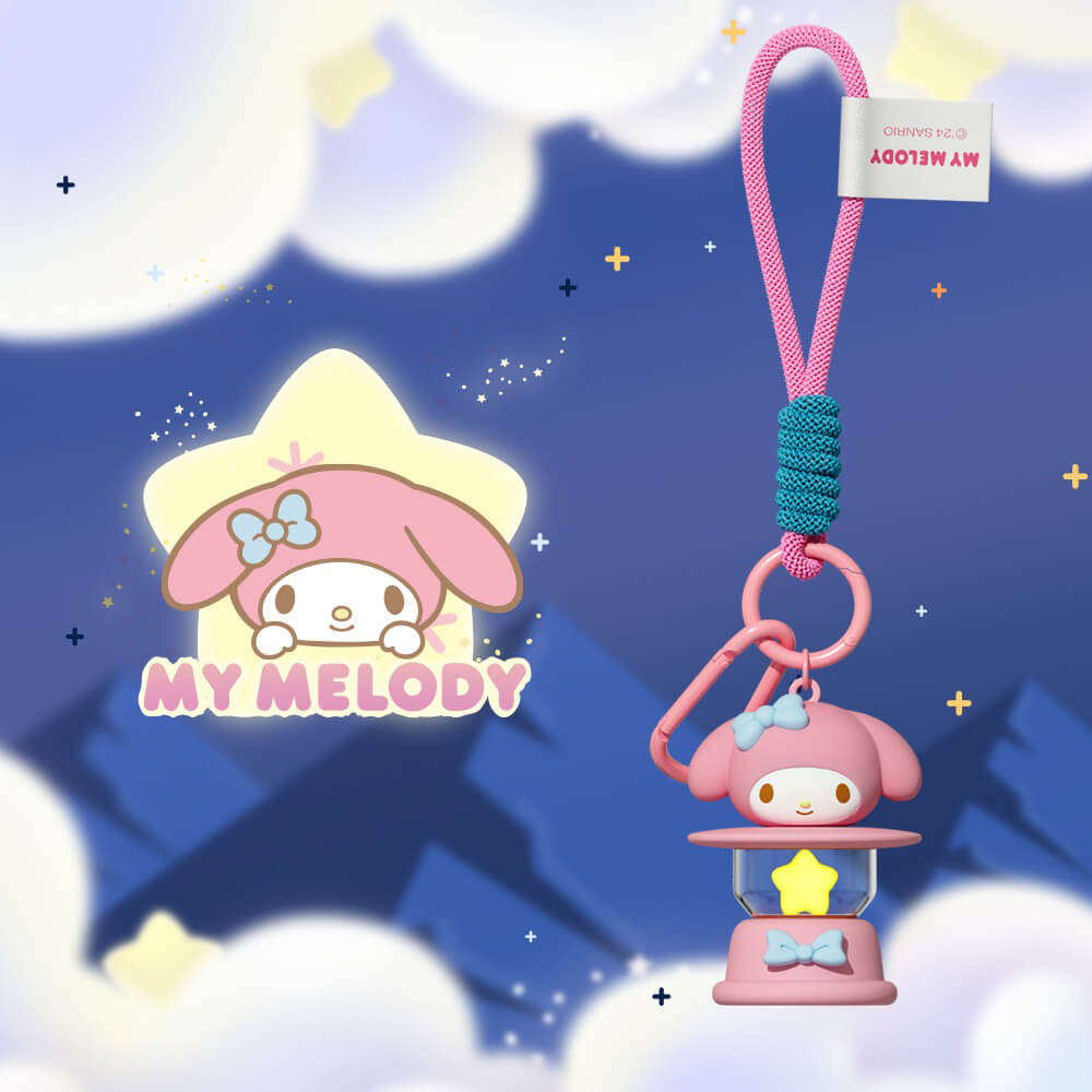 Kerosene-Lamp-Shaped-Pink-My-Melody-Lanyard-Keychain