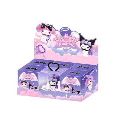 Kuromi-And-My-Melody-Cupid-Figurines-With-Movable-Wings-Bag-Charms-Whole-Set-Of-6-Blind-Boxs