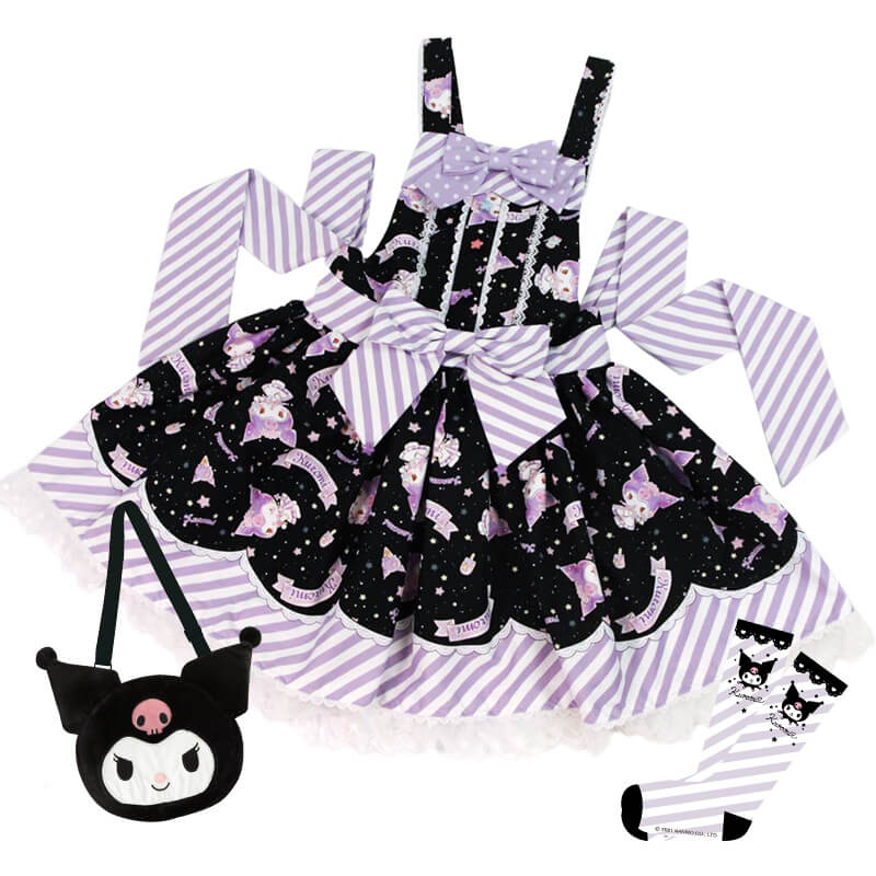 Kuromi-Star-Lolita-Dress-Set-With-Kuromi-Plush-Bag-And-Kuromi-Socks_1