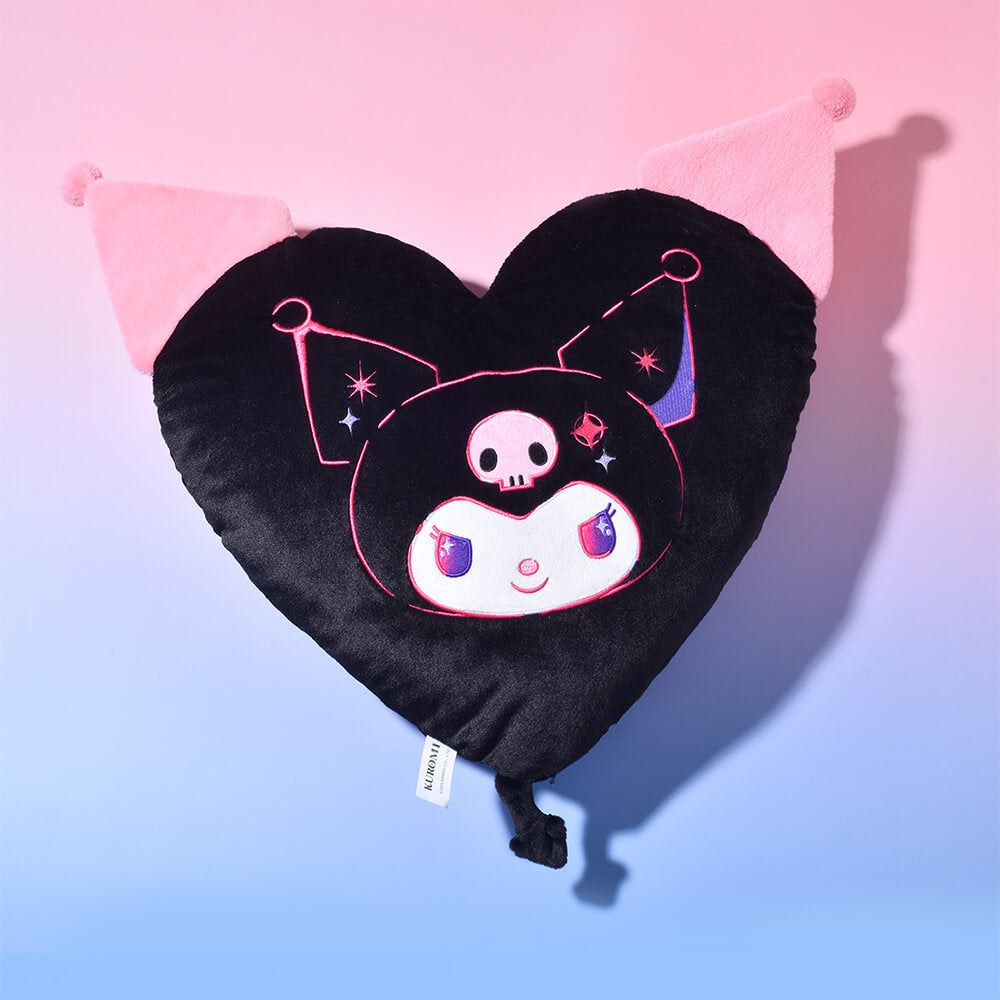 Kuromi-Wonderful-Journey-Heart-shaped-Plush-Pillow