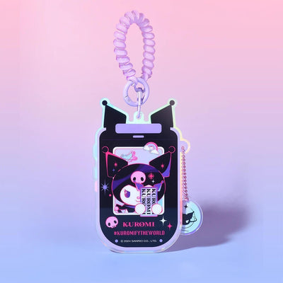 Kuromi-Wonderful-Journey-Y2K-Inspired-Phone-Shaped-Card-Holder-Black