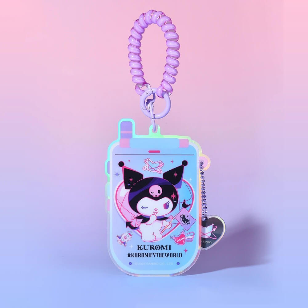 Kuromi-Wonderful-Journey-Y2K-Inspired-Phone-Shaped-Card-Holder-Purple