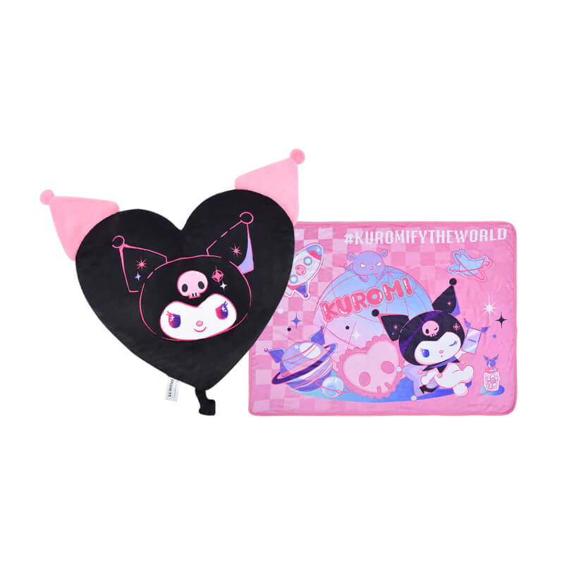 Kuromi Wonderful Journey 2 in 1 Pillow Blanket