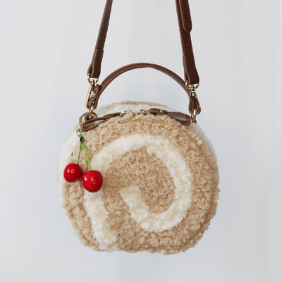 Light-Coffee-Fluffy-Cake-Roll-Lolita-Bag-With-Cherry-Charm