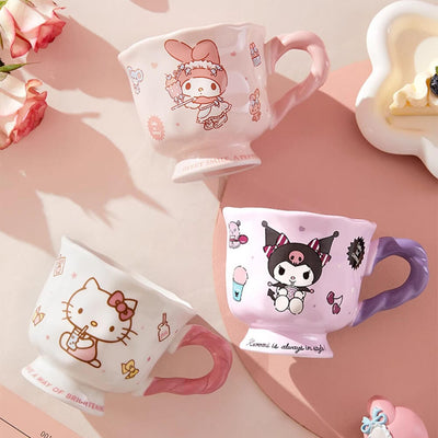 My-Melody-Kuromi-Hello-Kitty-Ceramic-Goblet-Mugs