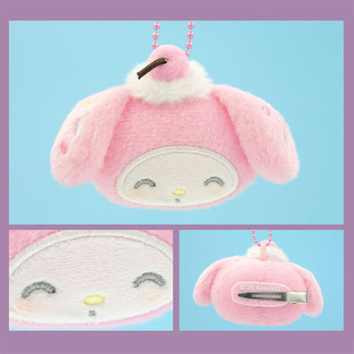 My-Melody-Plush-Hair-Clip-Ballchain-Charm-Cream-Dream