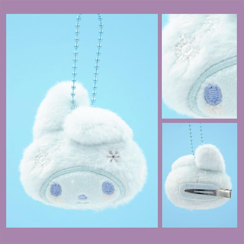 My-Melody-Plush-Hair-Clip-Ballchain-Charm-Mint-Breeze