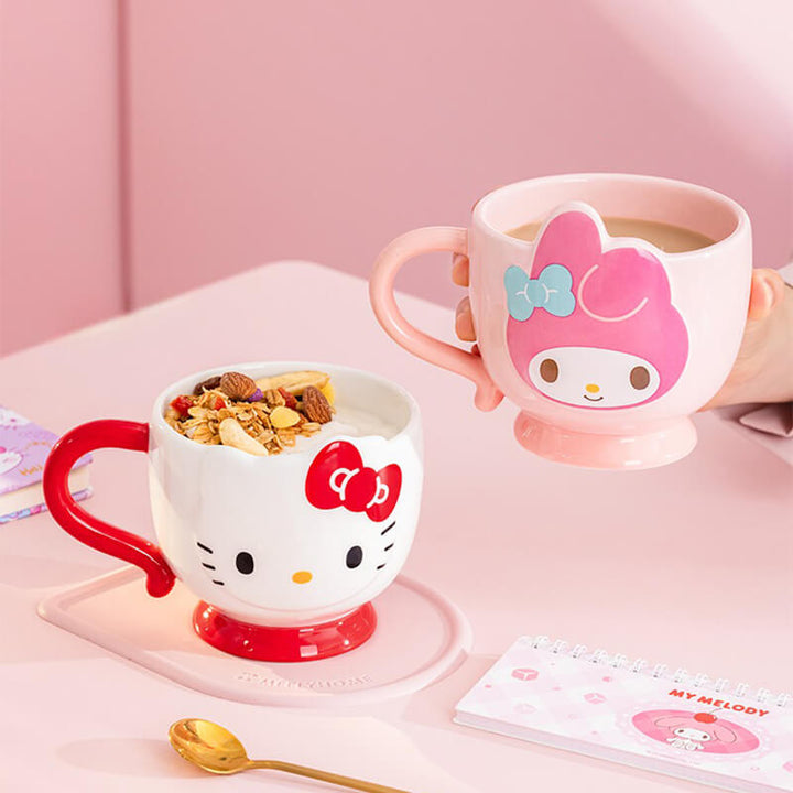My Melody & Hello Kitty Ceramic Mug - 420ml – KawaiiEnvy