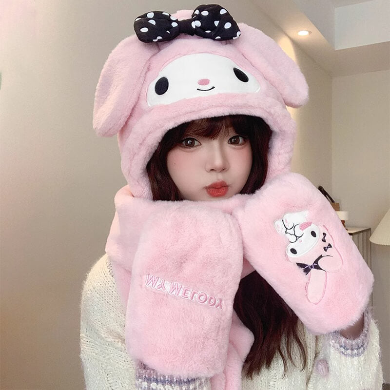 My Melody Jirai Kei Hat Scarf | 3 in 1 – KawaiiEnvy