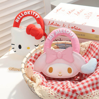 Pink-My-Melody-And-Red-Hello-Kitty-3D-Die-Cut-Face-PU-Mini-Bags