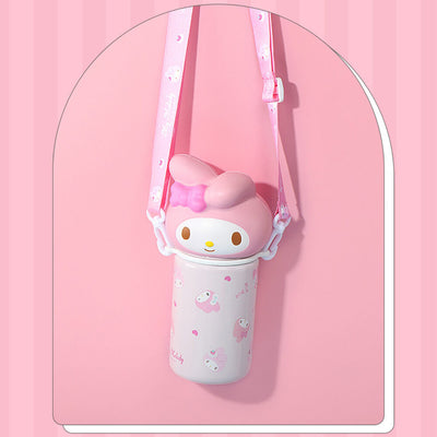 Pink-My-Melody-Doll-Thermos-Bottle-With-Portable-Strap