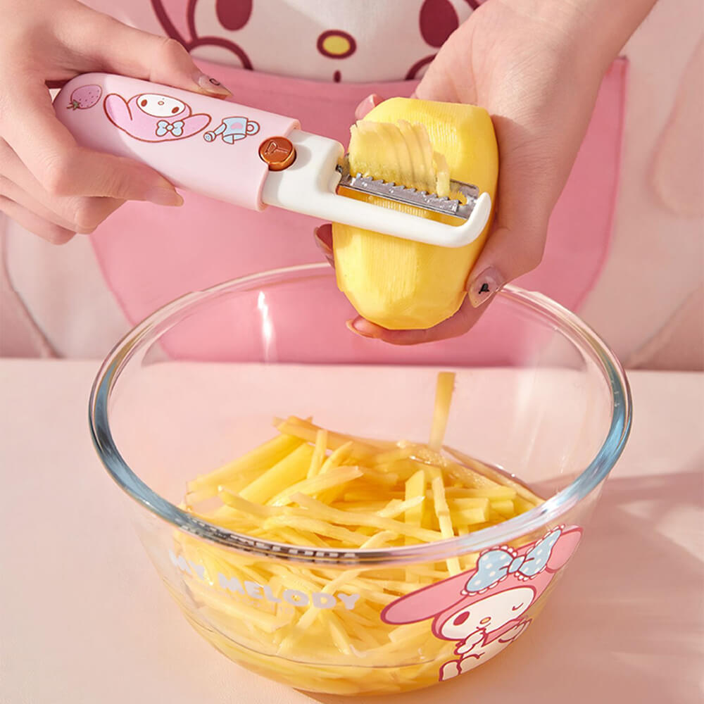 Pink-My-Melody-Multifunctional-Peeler-Featuring-Smooth-Shredding