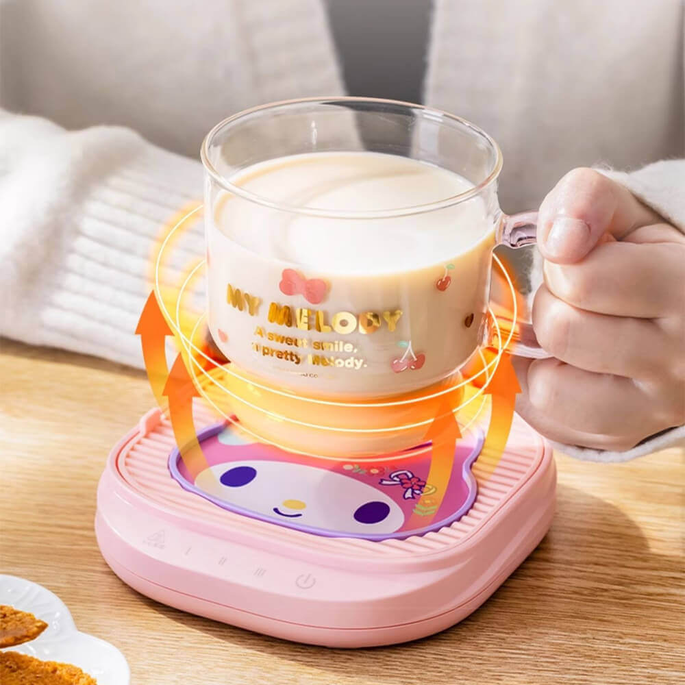 Pink-My-Melody-Smart-Heating-Pad-With-Glass-Cup