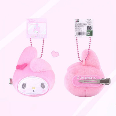 Plush-Heart-My-Melody-Plush-HairClip-Ballchain-Charm