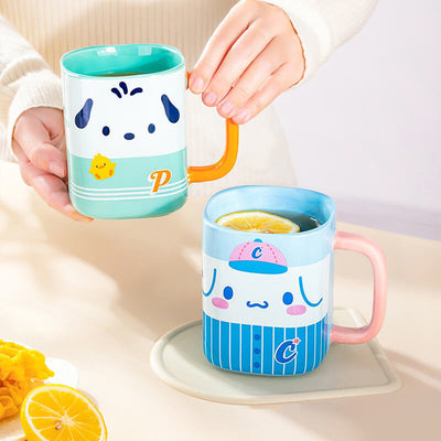 Pochacco-And-Cinnamoroll-Squre-Shaped-Beverage-Cups-With-Color-Blocking-Handles