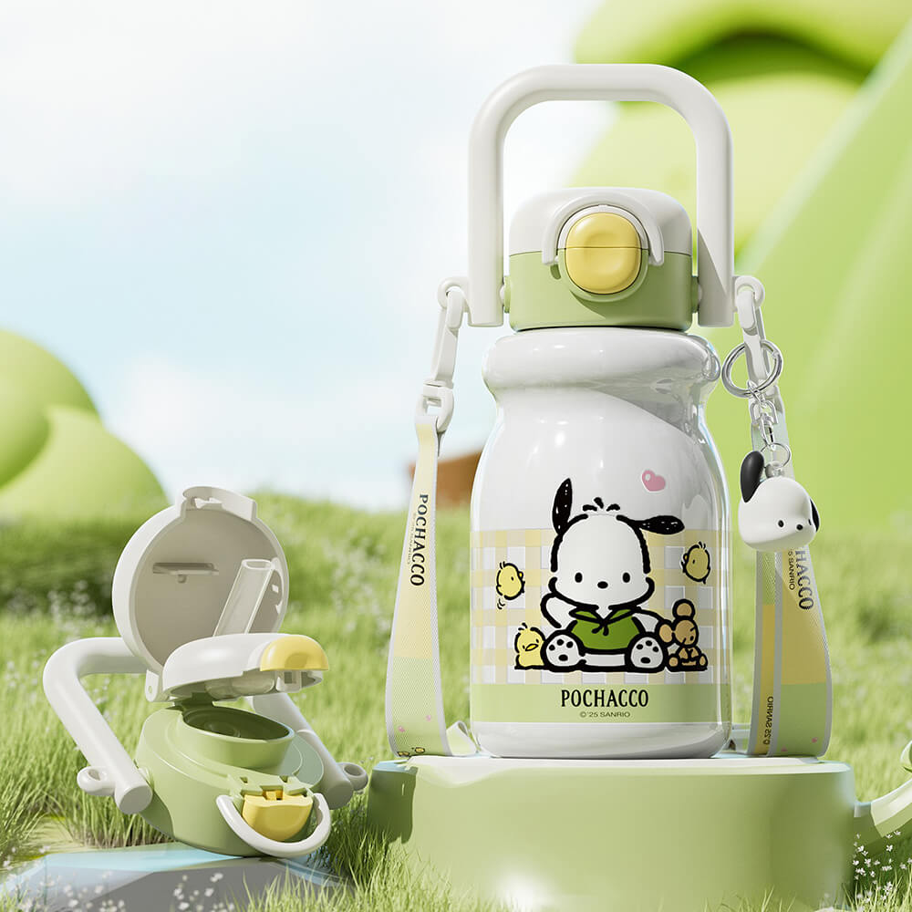 Pochacco-Thermos-Cup-With-Handle-Strap-and-Pochacco-Doll-Pendant-540ml