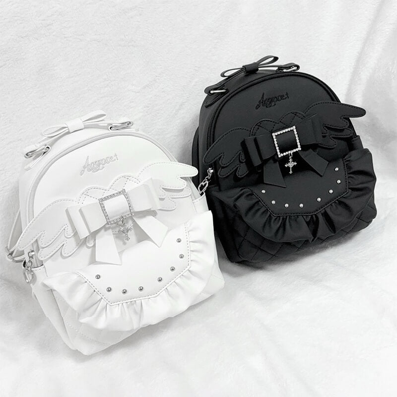 Pure-White-And-Black-Jirai-Kei-Fashion-Love-Wings-Backpacks