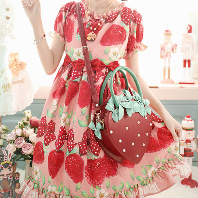 Red-Strawberry-Shaped-Lolita-Crossbody-Bag