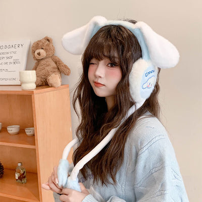 Sanrio-2024-New-Release-Embroidery-Cinnamoroll-Face-Fluffy-Earmuffs