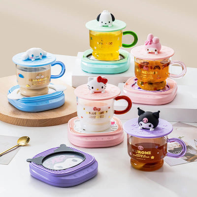 Sanrio-Authorized-Smart-Cup-Warmer-Combo-Sets-Cinnamoroll-Pochacco-My-Melody-Hello-Kitty-Kuromi