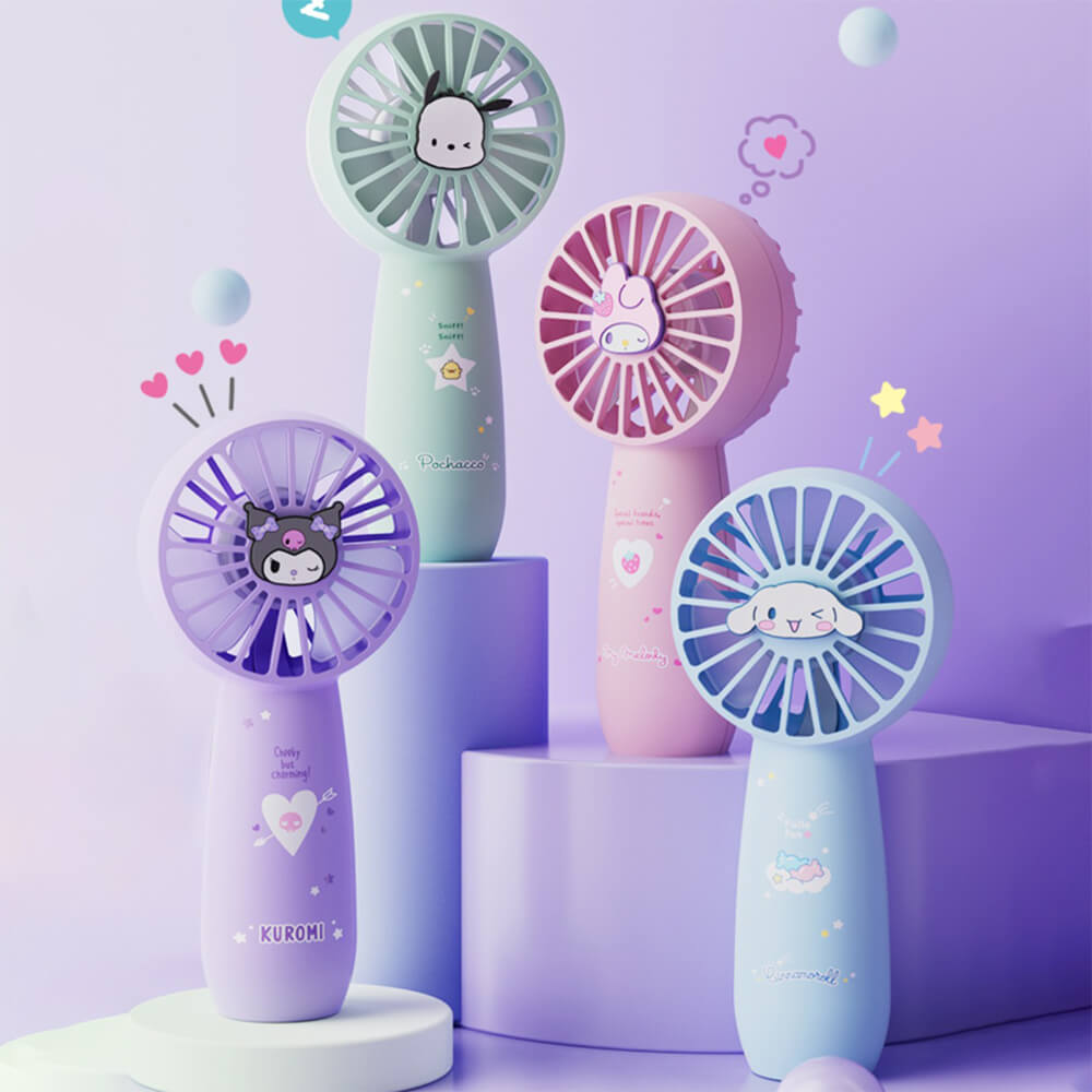Sanrio-Character-Cute-Mini-Portable-Fan-Kuromi-Pochacco-Cinnamoroll-My-Melody