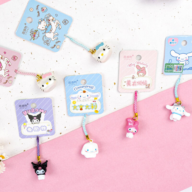 Sanrio-Characters-Mascot-Bell-Charm-Phone-Straps-Bag-Pendants