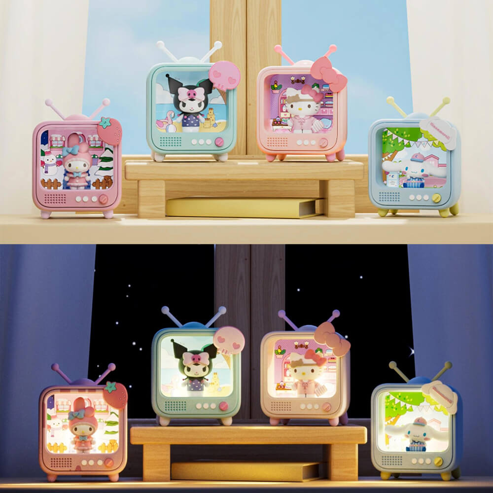 Sanrio-Characters-mini-retro-TV-shaped-atmosphere-night-lights