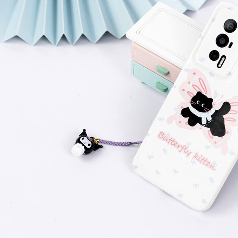 Sanrio-Cheeky-But-Charming-Kuromi-Mascot-Braided-Strap-Bell-Charm-Phone-Strap