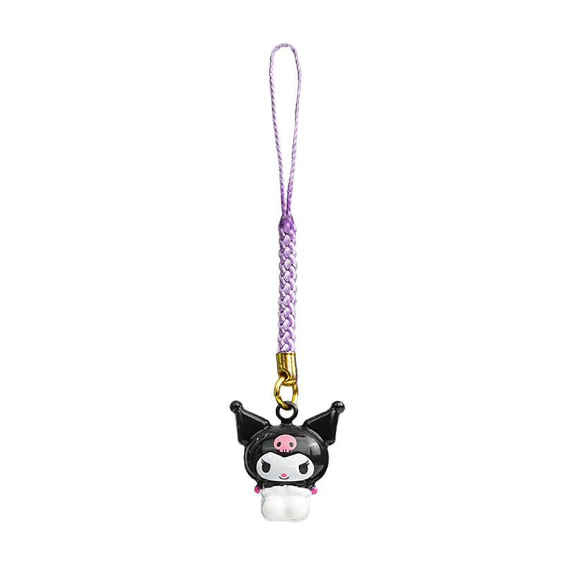 Sanrio-Cheeky-But-Charming-Kuromi-Mascot-Braided-Strap-Bell-Charm