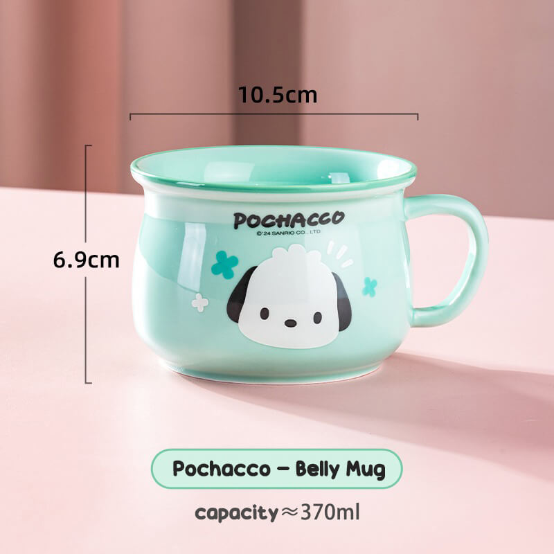 Sanrio-Fun-Vintage-Green-Pochacco-Breakfast-Belly-Mug-370ml