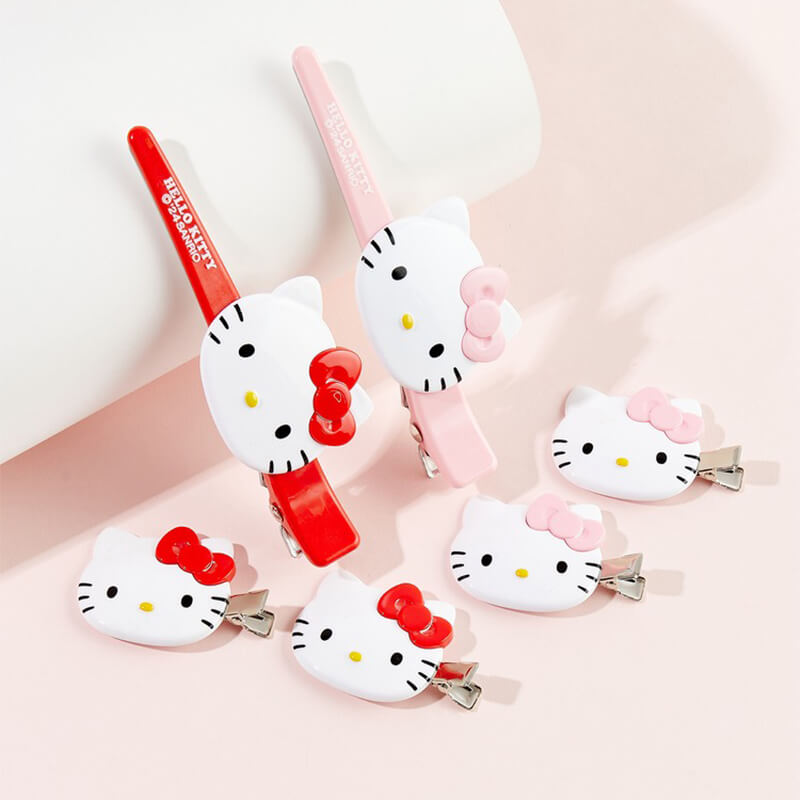 Sanrio-Hello-Kitty-Face-Alligator-Hair-Clips-Collection-Large-Size-And-Small-Size