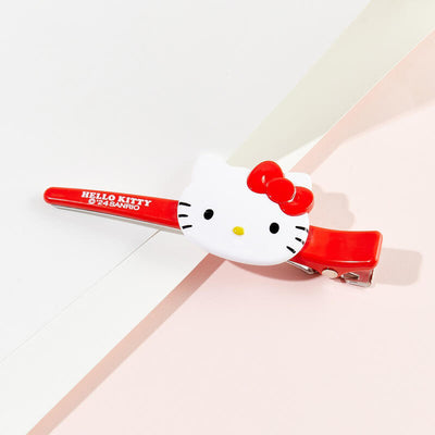 Sanrio-Hello-Kitty-Face-Long-Alligator-Hair-Clip-Red