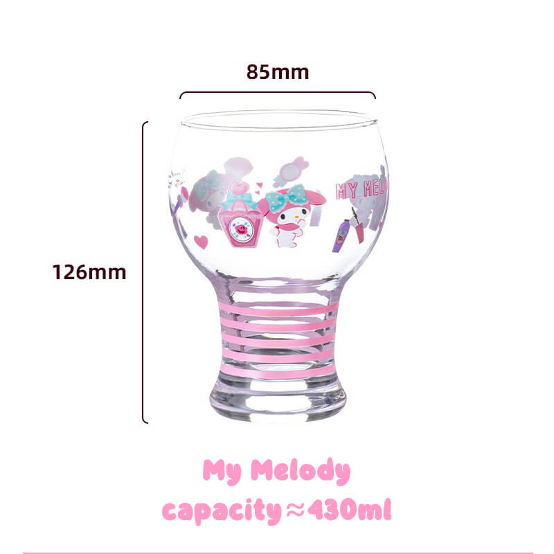 Sanrio-License-My-Melody-Illustration-Slim-waist-Beer-Glass-430ML