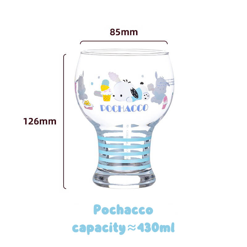 Sanrio-License-Pochacco-Illustration-Slim-waist-Beer-Glass-430ML