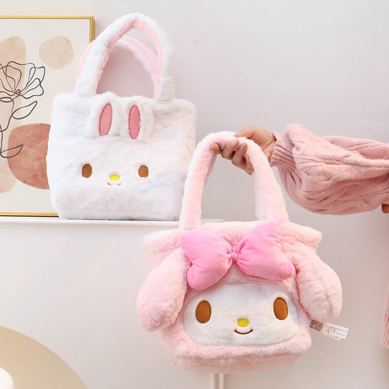 Sanrio-License-my-melody-bunny-two-sided-plushie-tote-bag