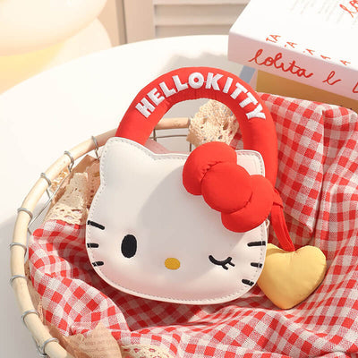 Sanrio-Licensed-Hello-Kitty-3D-Die-Cut-Face-PU-Mini-Handbag-With-Puffy-Heart-Charm