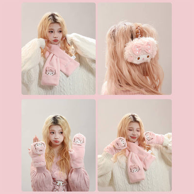 Sanrio-Licensed-My-Sweet-Piano-Winter-Accessories-Scarf-Earmuffs-Gloves