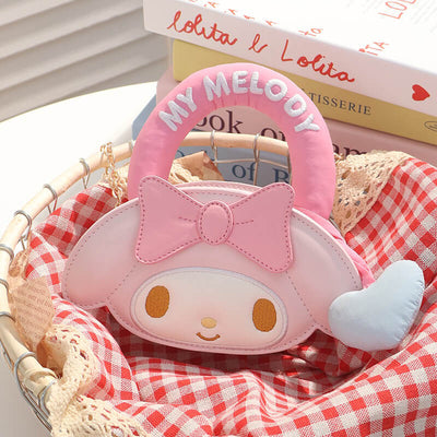 Sanrio-Licensed-Pink-My-Melody-3D-Die-Cut-Face-PU-Mini-Handbag-With-Puffy-Heart-Charm