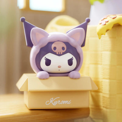 Sanrio-Meow-Series-Kuromi-Pouncing-On-Cardboard-Box-Figurine