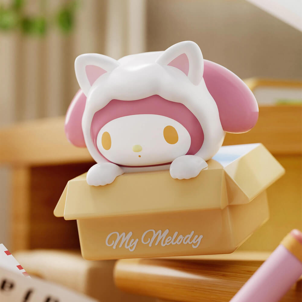 Sanrio-Meow-Series-My-Melody-Pouncing-On-Cardboard-Box-Figurine