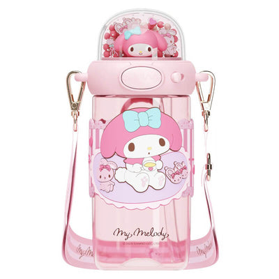 Sanrio-My-Melody-Doll-Microlandscape-Shining-Portable-Straw-Water-Bottles-650ML