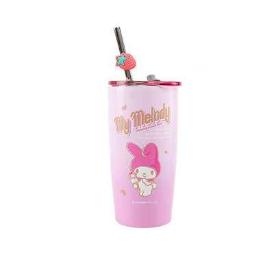 Sanrio-My-Melody-Pink-Gradient-Color-Stainless-Steel-Straw-Tumbler-530ml