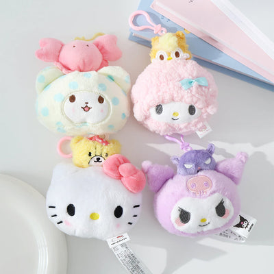Sanrio-Pull-String-Vibrating-Plush-Bag-Charms-featuring-HelloKitty-Kuromi-My-Sweet-Piano-and-Marumofubiyori